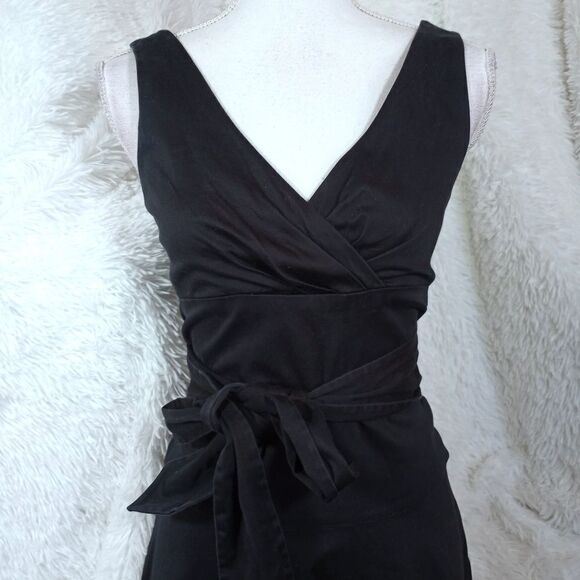 MAX AND CLEO BLACK V-NECK DRESS SZ.4 EUC - Picture 3 of 9